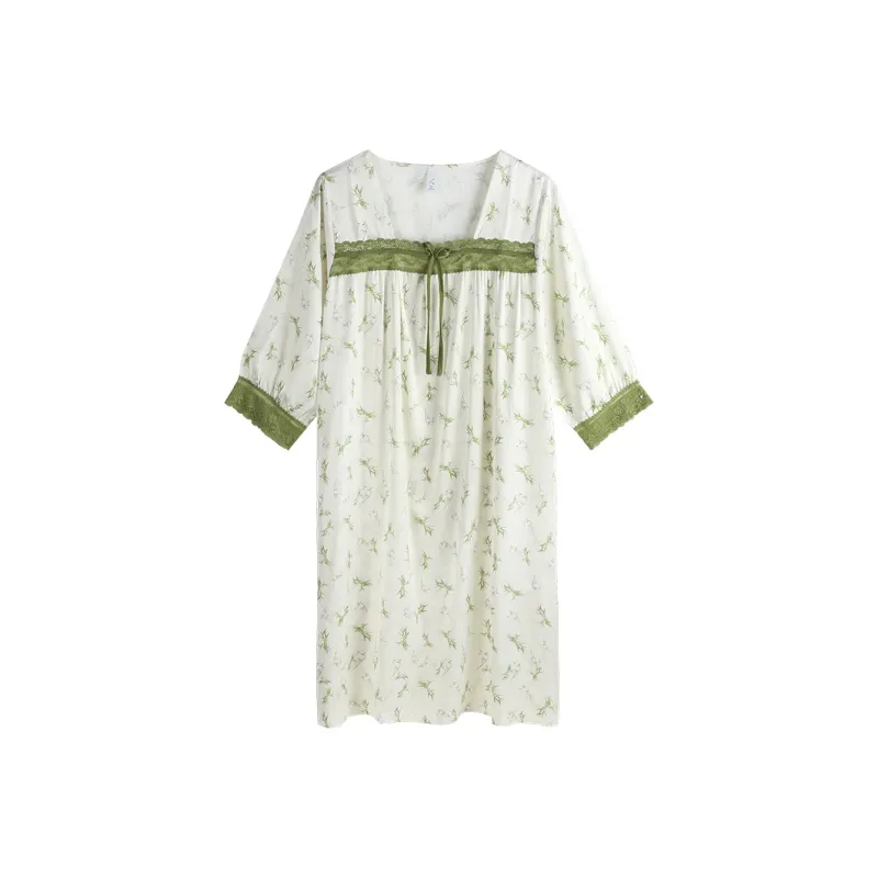 Xuan Liang Nightgown Women's Bamboo Green-0