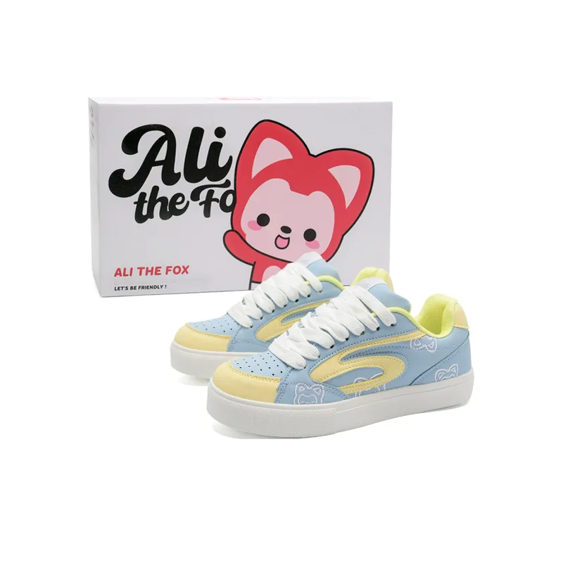 ALI THE FOX Slip Resistant Low Top Skateboard Shoes Unisex-0