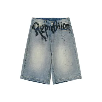 CONP Denim Shorts Unisex Washable Denim