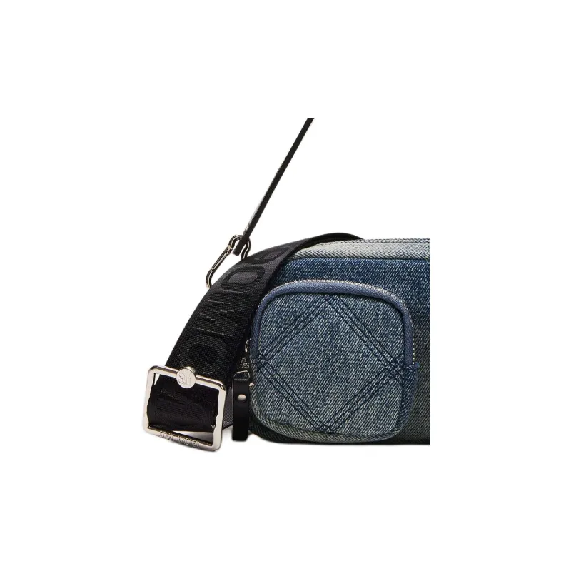 STEVE MADDEN Synthetic Material Panel Denim One Shoulder Handbag Crossbody Bag Women's Denim Blue-4