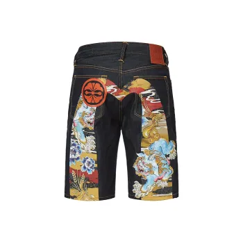 EVISU SS22 Shorts Men's Denim Blue