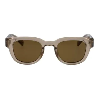 SAINT LAURENT Plastic Oval Sunglasses Unisex Brown