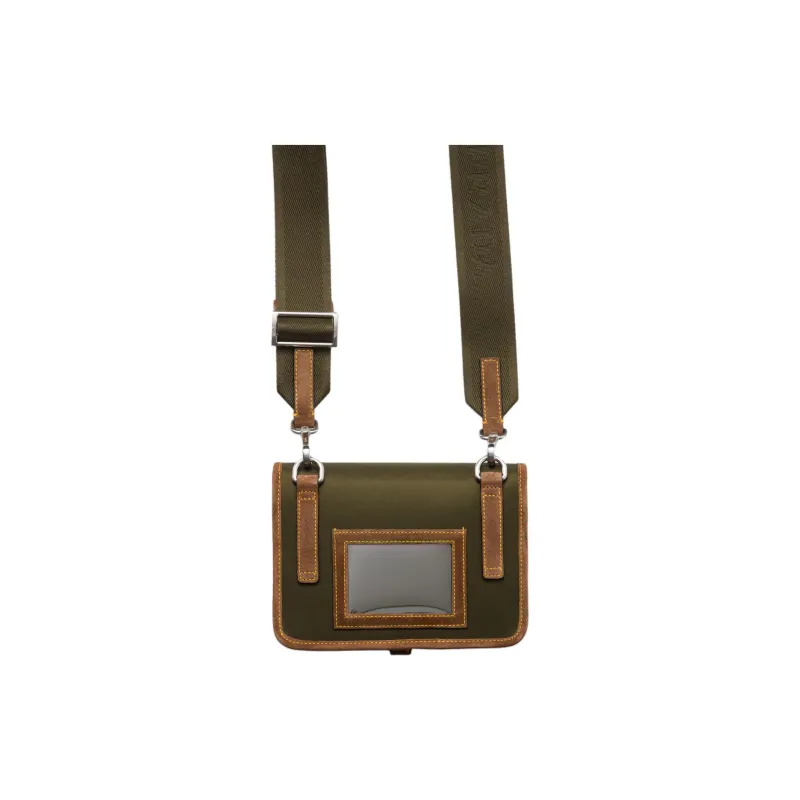 PRADA Recycled Polyamide Cell Phone Pouch Regular Unisex Musk With Cocoa-1