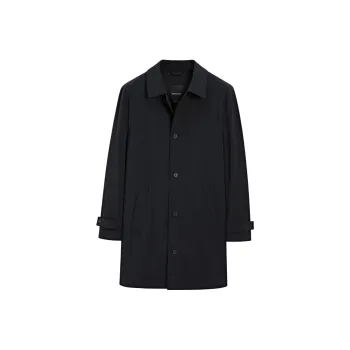 Massimo Dutti Trench Coat Men's Sea Blue