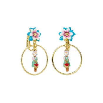 LES NEREIDES Gold Plated Clip On Earrings Women's Gold