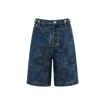 Feng Chen Wang Dragon Jacquard Denim Shirt