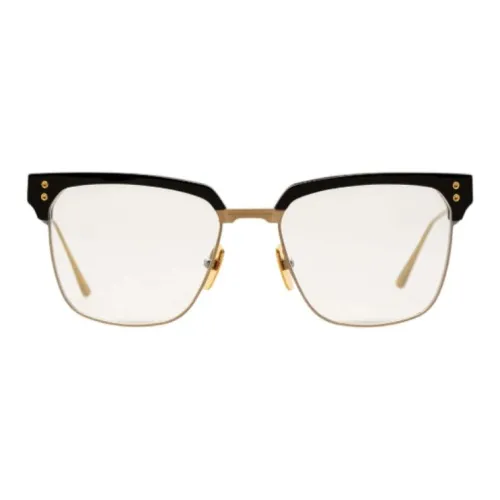 DITA Irregular Shape Eyeglass Frames Unisex Gold