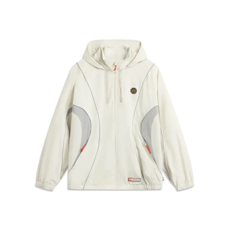 LiNing Basketball Collection Trench Coat Men's Clam Pink Gray-0