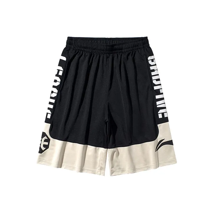 LiNing Basketball Collection Casual Shorts Men's New Standard Black Light Ancient Yellow-0