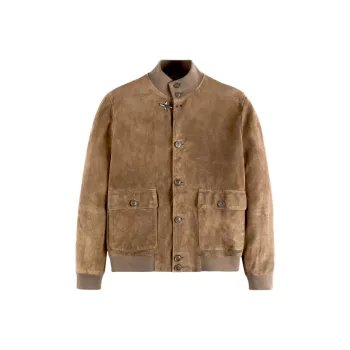 FAY Suede Bomber Jacket