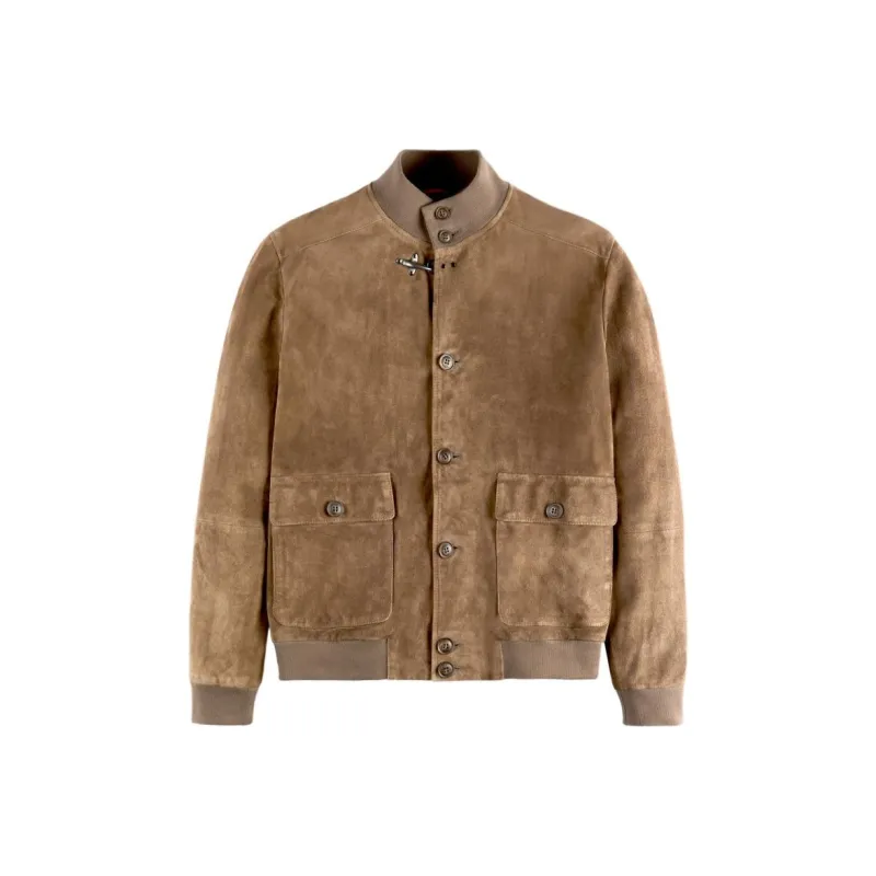 FAY Suede Bomber Jacket-0