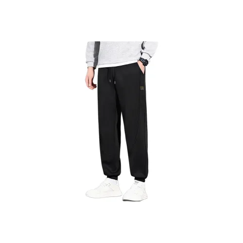 CELUCASN Casual Pants Unisex Black Gradient