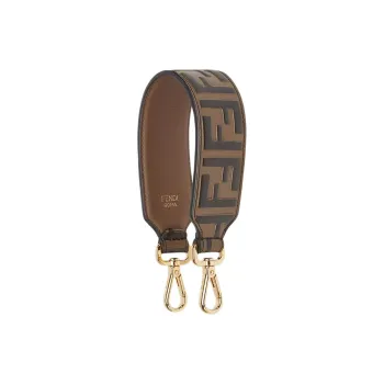 FENDI Calfskin Bag Strap Women's Brown & Multicolor