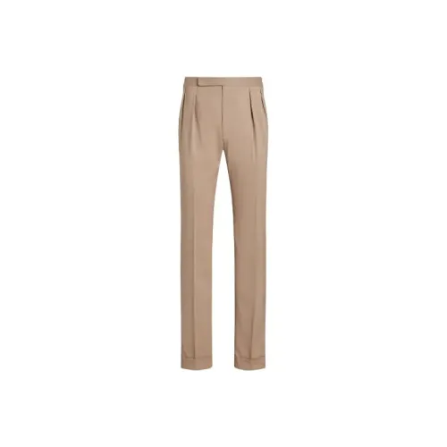 Polo Ralph Lauren Gregory Hand-Tailored Wool Suit Trouser Suit Trouser Men's Khaki