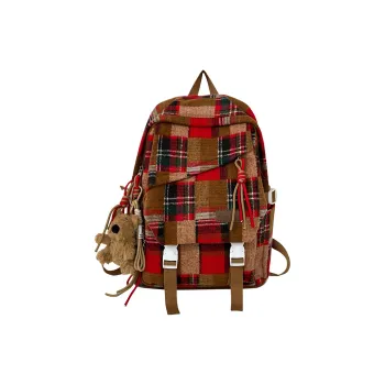 Alcohol Dragon Nylon Backpack Unisex Red/Yellow/Green