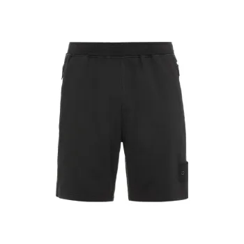 STONE ISLAND 631F3 Cotton Stretch Fleece Ghost Piece Garment Dyed Shorts