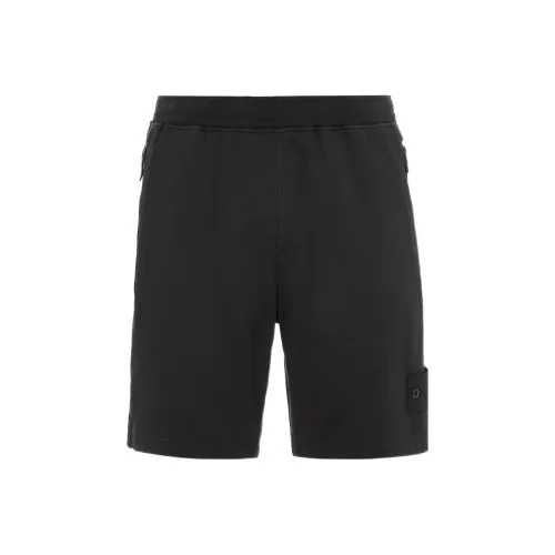 STONE ISLAND 631F3 Cotton Stretch Fleece Ghost Piece Garment Dyed Shorts