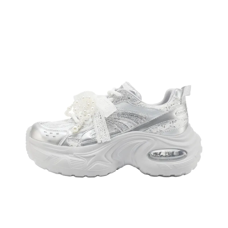 FIVE PLUS Cushioning, Slip Resistant, And Abrasion Resistant Low Top Chunky Sneakers Women's-6