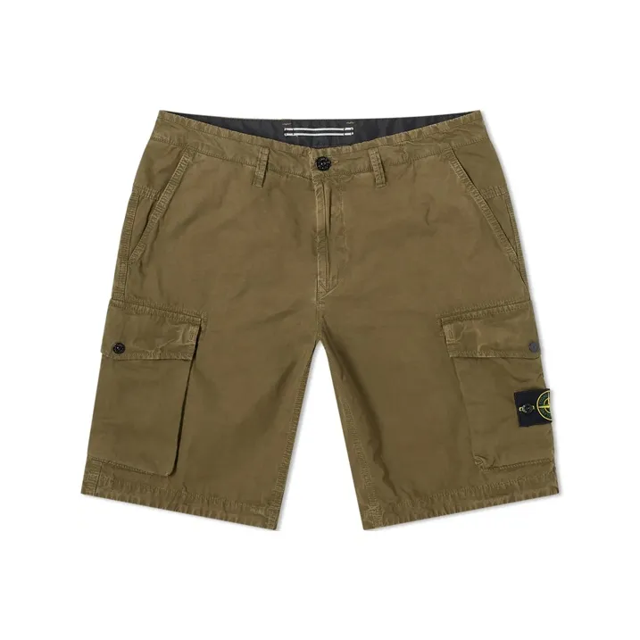 STONE ISLAND Casual Shorts Men's Olive Green-0