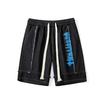 BEENTRILL Denim Shorts Unisex Black
