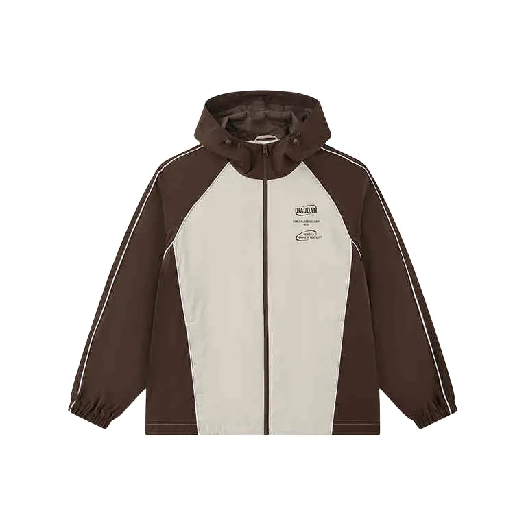 QIAODAN Trench Coat Men's Cloud Frost/Dark Sandalwood Brown-0