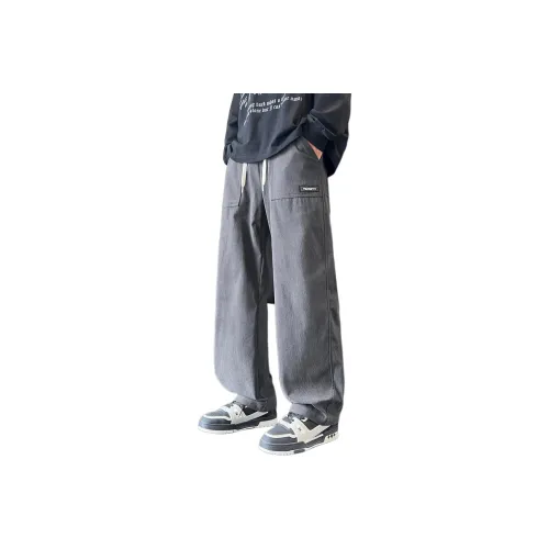 Tonlion Casual Pants Unisex Gray Tone