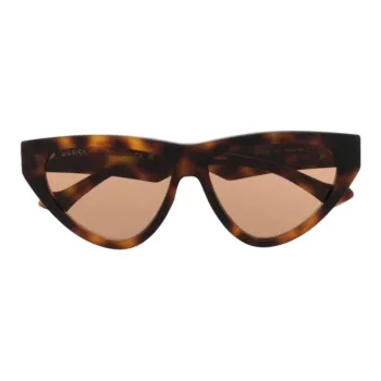 GUCCI Acetate Cat Eye Sunglasses Women's Brown