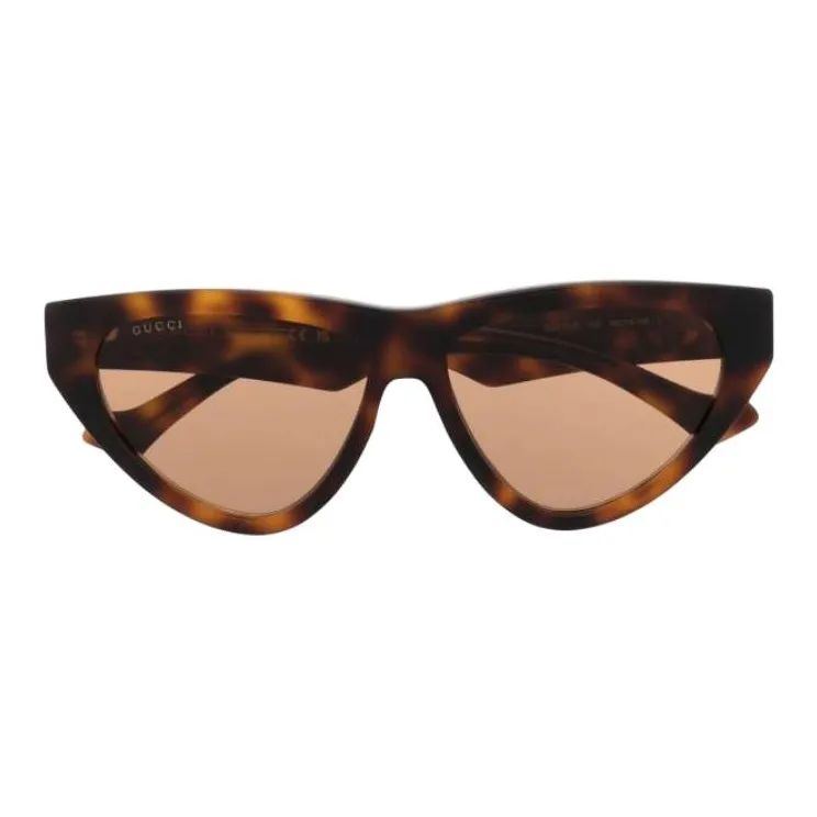 GUCCI Acetate Cat Eye Sunglasses Women's Brown-0
