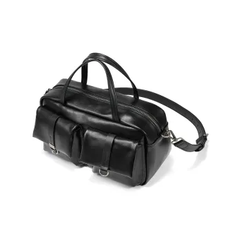 Yawei Kuroda PU Handbag Regular Unisex Black
