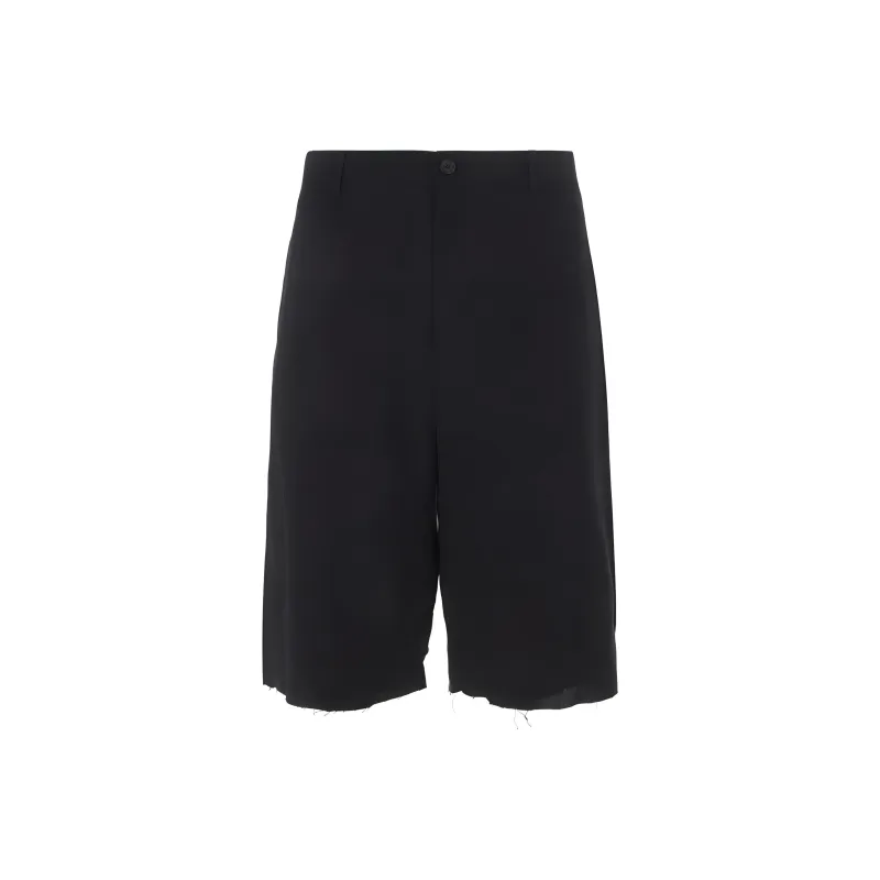 Balenciaga Frayed Hem Shorts-0