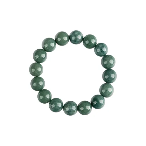 Cuiya Golden Building Bean Type Jadeite Bracelets Unisex