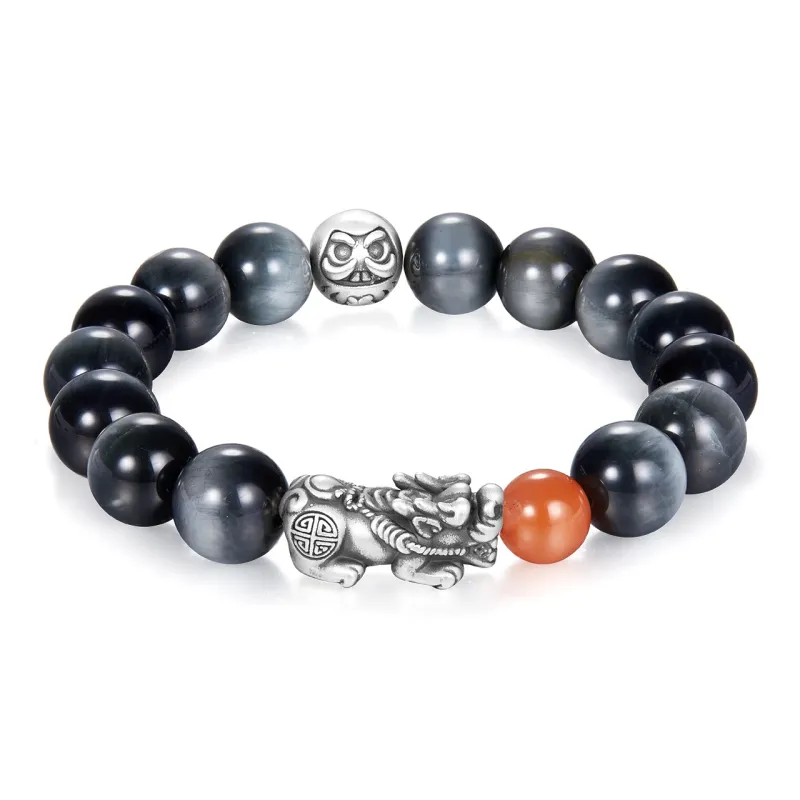 V.WI Tiger's Eye Stone Jade Bracelets Unisex-0