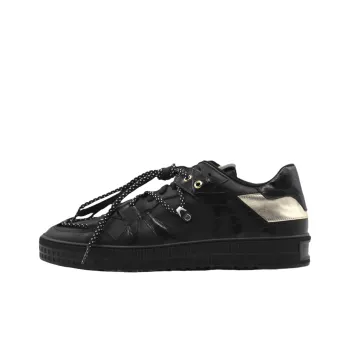 Giuliano Galiano Low Top Skateboard Shoes Men's Black Gold