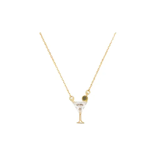 Kate Spade Brass, Cubic Zirconia Necklaces Women's Gold