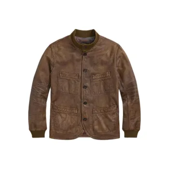 Polo Ralph Lauren Button up Leather Jacket