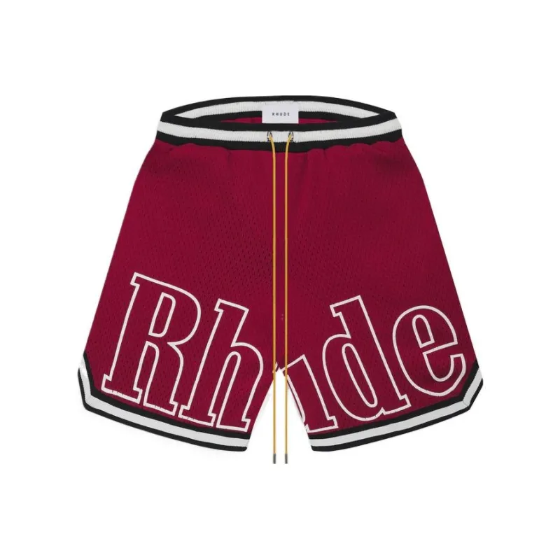 RHUDE Flannel Court Logo Short-0