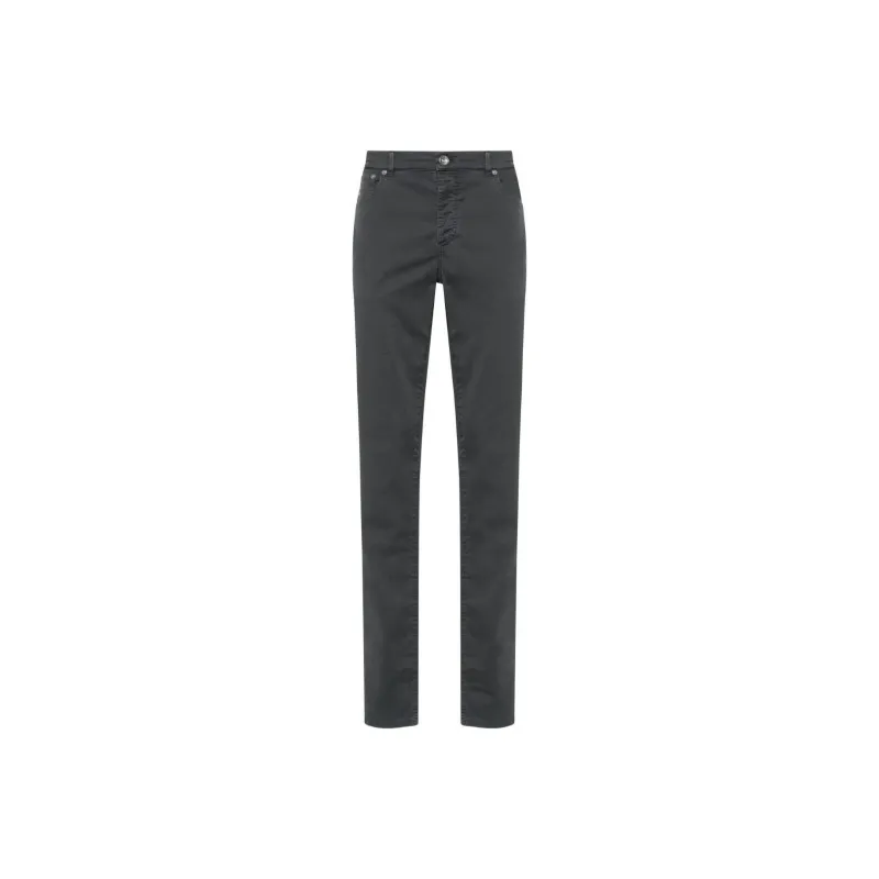 Brunello Cucinelli Logo embroidered Straight leg Trousers-0