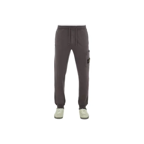 STONE ISLAND Pantalones Cargo De Felpa Con Corte Ajustado Casual Pants Men's Anthracite