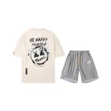 Beige Gray Clothing Sets (Beige Top+Gray Pants)