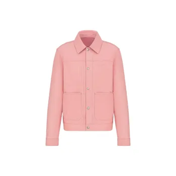DIOR SS25 Leather Jacket Men's Pink