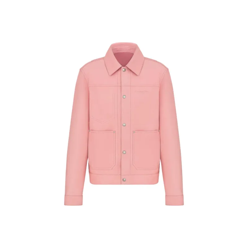 DIOR SS25 Leather Jacket Men's Pink-0