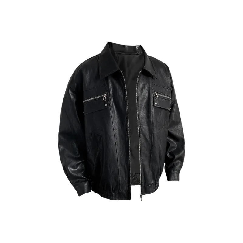 Pirkadat Leather Jacket Unisex Warm Black-0