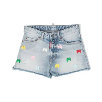 DSQUARED 2 Bow Embellished Sleeveless Dungarees