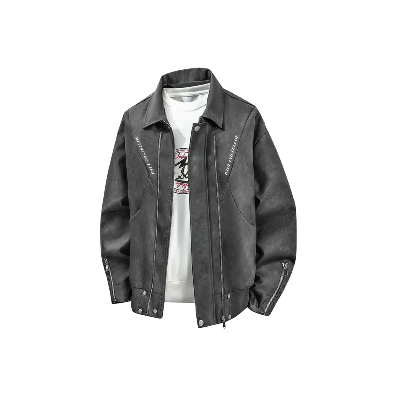 PAUL COSTELLOE Leather Jacket Unisex-0