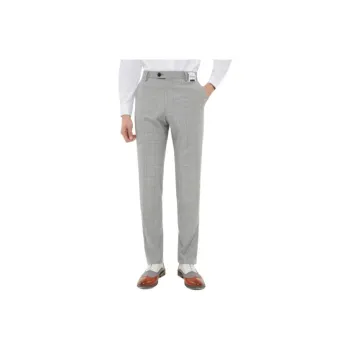 ZIOZIA Suit Trousers Men Gray