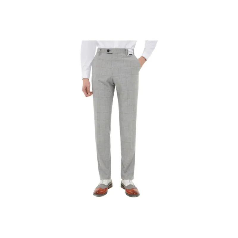 ZIOZIA Suit Trousers Men Gray-0
