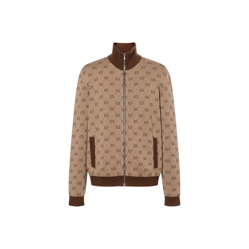 GUCCI Kids Gg Zip Front Cardigan-0