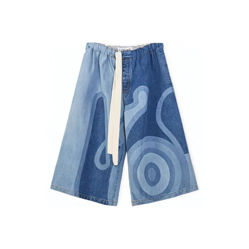 LOEWE SS22 Denim Shorts Men's Blue-0