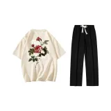 Clothing Sets (Khaki Top+Black Pants)