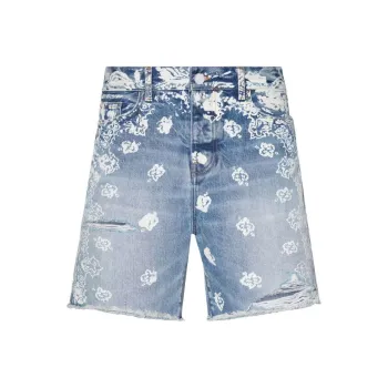 AMIRI Denim Shorts Men Light Blue